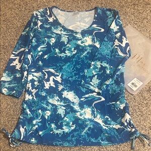 Modli Blue and White Swim Top NWT